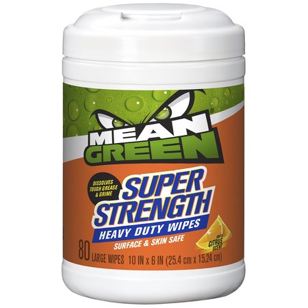 Mean Green Super Strength Heavy Duty Cleaner Degreaser Wipes, 80 Count 73157